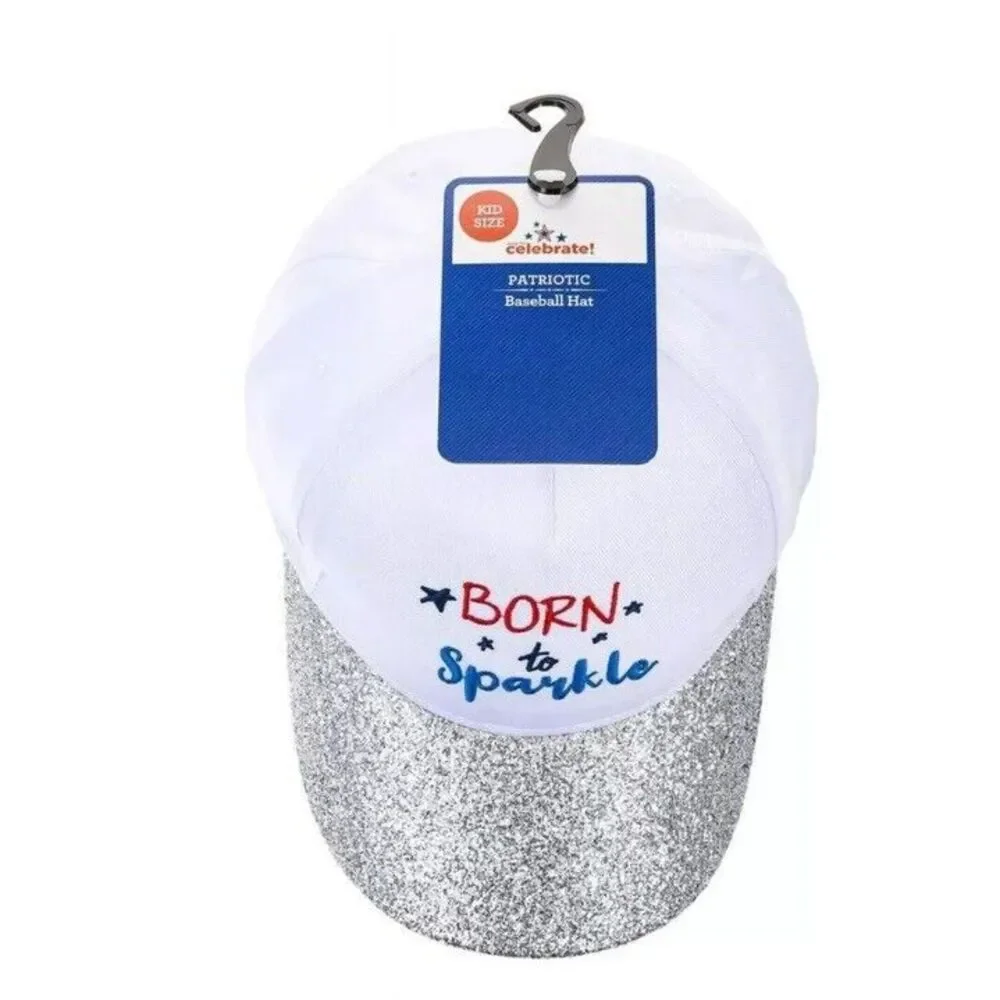 NEW✨Way‎ to Celebrate Americana Kid's Sparkle Baseball Hat